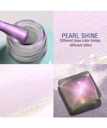 Pearl White Gel Nail Polish Shell Glitter Gel Nail Polish Mermaid Nail Polish 8ml Aurora Shimmering Soak Off UV Nail Gel for Nail Art Home Manicure (01) - Buy Online on GoSupps.com