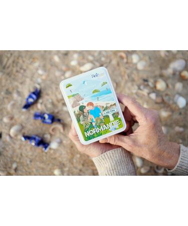 CHEVALIERS D'ARGOUGES French Master Chocolatiers - Melting hazelnut bites milk chocolate 33% in papillotes - Box 6 June 1944 - Souvenir of the landing - 100g - Buy Online on GoSupps.com