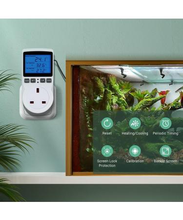 Inkbird Digital Temperature Controller Timer Outlet with Sensor Probe - Ideal for Reptile, Greenhouse & Home Fermentation | UK Plug - Buy Online on GoSupps.com