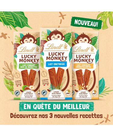 Lindt - LUCKY MONKEY Smooth Milk Bar - Milk Chocolate 100g - Buy Online on GoSupps.com