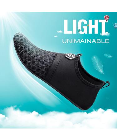 SEEKWAY Water Shoes Quick-Dry Aqua Socks | Beach Pool Swim Yoga | Women Men SK001 Black - Buy Online on GoSupps.com