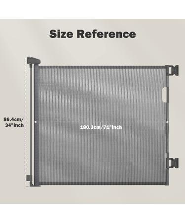 71'' Retractable Baby Gates for Stairs Auto Lock Baby Gates for Doorways 34''Tall  Extends Up to 77Wide Dog Gates for Doorways Hallways - Buy Online on GoSupps.com