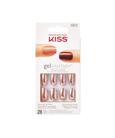 KISS Gel Fantasy Collection Nail Manicure Set whatever short length of square artificial nails contains 28 artificial nails nail glue nail files and manicursters - Buy Online on GoSupps.com
