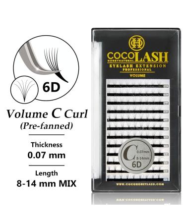 COCO Honey Lash Eyelash Extensions - 6D Faux Mink Volume C Curl 0.07mm | 8-14mm Length for Stunning Lashes - Buy Online on GoSupps.com