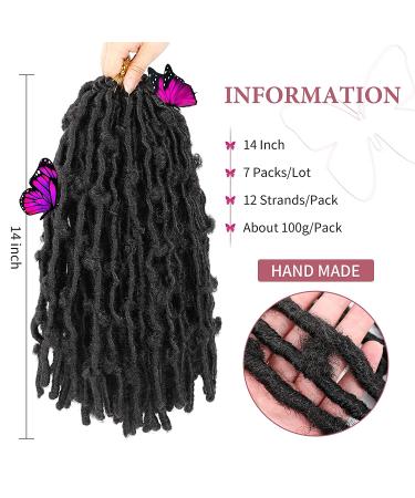 Butterfly Locs Crochet Hair 14 Inch 7 Packs Pre-twisted Faux Locs - Distressed Short Bob Crochet Braids - 2# Color - Buy Online on GoSupps.com