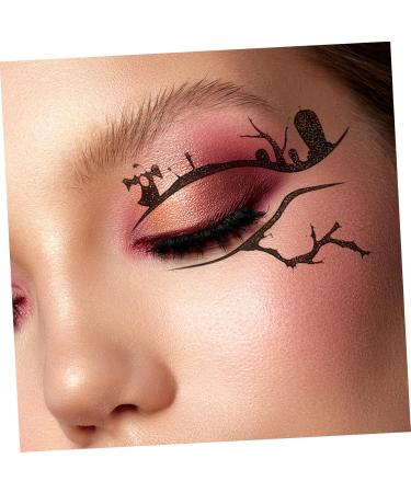 Mikinona 4 Pairs Halloween Eyeliner Stickers Decor Eyeshadow Temporary Eye Makeup Stickers Eye Makeup Tools - Buy Online on GoSupps.com