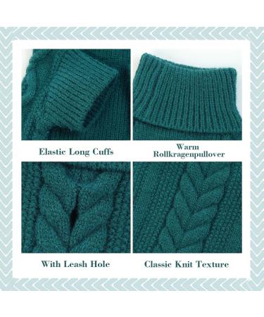 Hjumarayan Dog Sweater - Elegant & Warm Dog Sweater for Small Dogs | Peacock Green XS Perfect for Chihuahuas & More - Buy Online on GoSupps.com