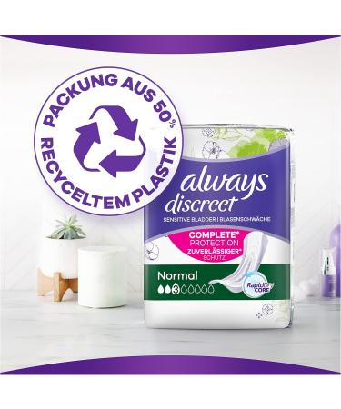 Always Discreet Incontinence Pads for Women 16 Count All-Round Protection & Incredible Discretion - Buy Online on GoSupps.com