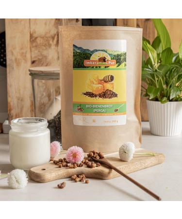 Organic Bee Bread (Perga) - ImkerPur | 200g Residue-Free Fermented Flower Pollen - Buy Online on GoSupps.com