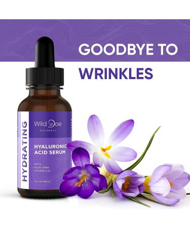 Hydrating Hyaluronic Acid Serum with Vitamin C and Aloe Vera for Anti-Wrinkle and Elasticity Boost - 4oz - Buy Online on GoSupps.com
