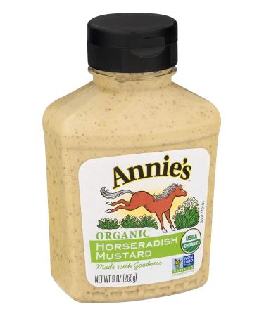 Annie's Horseradish Mustard, Certified Organic, Gluten Free, Non-GMO, 9 oz