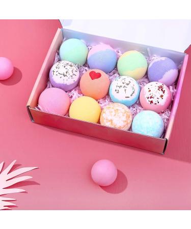 Dreamin Dreams Bath Bombs 12 PCS Gift Set - Handmade Natural & Organic with Essential Oil & Shea Butter - Perfect for SPA & Bubble Bath - Birthday Gifts for Women, Mom, Girls, Kids - Buy Online on GoSupps.com
