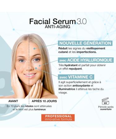 Hyaluronic Acid Face Serum 3 Molecular Weights with Vitamins C and D Collagen and Retinol. Anti-Wrinkle Moisturizing and Brightening Serum for Women and Men | Vitamin C Serum 60ml Agocap  - Buy Online on GoSupps.com
