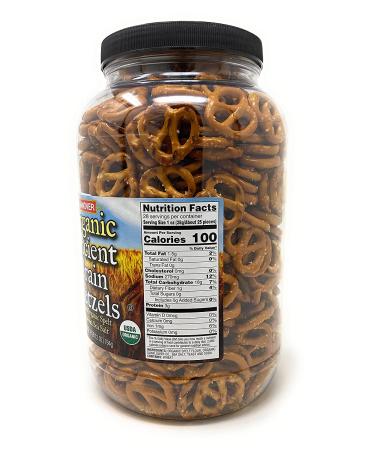 Hanover Organic Spelt Pretzels - 28 oz Barrel | Ancient Grains Snack - Buy Online on GoSupps.com