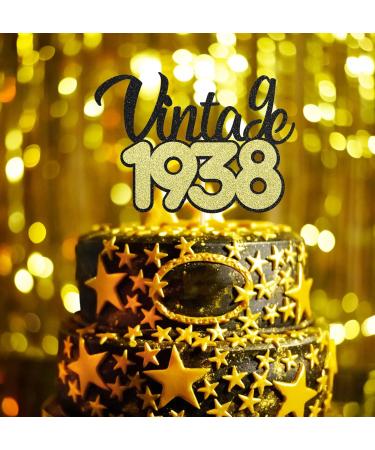 Sotpot Gold Glitter Vintage 1938 Cake Toppers 85th Birthday Cake Topper 85 Cake Decorations Supplies for Birthday Anniversary Vintage 1938 Cake Topper - 85th Birthday - Buy Online on GoSupps.com