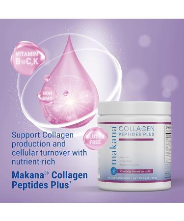 Makana Collagen Peptides Plus with Verisol Vitamin C Hyaluronic Acid & Amino Acids Supports Hair Skin Nails & Joints 30 Servings Raspberry Flavor - Buy Online on GoSupps.com