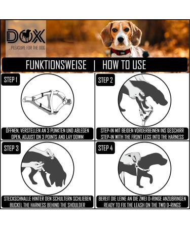 Ddoxx Reflecting Airmesh Step-in Dog Harness - Adjustable Green Puppy Vest for All Sizes (L) - Breast Size: 43-48 cm - Buy Online on GoSupps.com