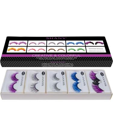 SHANY Eyelash Extend Set | 10 Assorted Reusable Eyelashes | Color Frenzy 20 Piece Colorful Collection - International Shipping Available - Buy Online on GoSupps.com