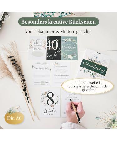 Eulentaler 55 Milestone Cards for Pregnancy | Perfect Gift for Expectant Mothers | Celebrate Milestones & Memories - Buy Online on GoSupps.com