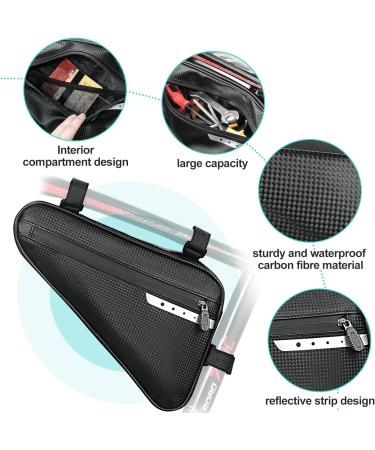 Buy Mosuo Frame Pocket Bicycle Bag - 1.7L Triangular Tool Bag with Reflectors for MTB & Racing Bikes - Buy Online on GoSupps.com