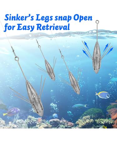 Dr.Fish 2 Pack Surf Fishing Sinker Set - Spider Sinker 4oz & Long Tail 3oz-6oz Lead Weight for Saltwater Catfish Beach Casting - Buy Online on GoSupps.com