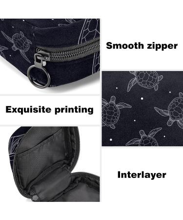 Black Sea Turtle Sanitary Napkin Storage Bag - Portable Menstrual Period Kit Pouch - Buy Online on GoSupps.com