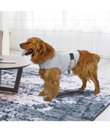 Ruiqas Anxiety Coat for Dogs | Lightweight Calming Jacket & Wrap Vest for Anxious Pets | Soothing Comfort in Light Grey XXL - Buy Online on GoSupps.com