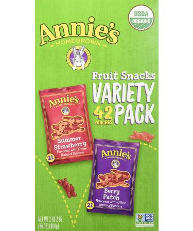 Annie's Homegrown Strawberry Fruit Snacks - 42 Pack | 0.8 OZ Each | Organic & Delicious - Buy Online on GoSupps.com