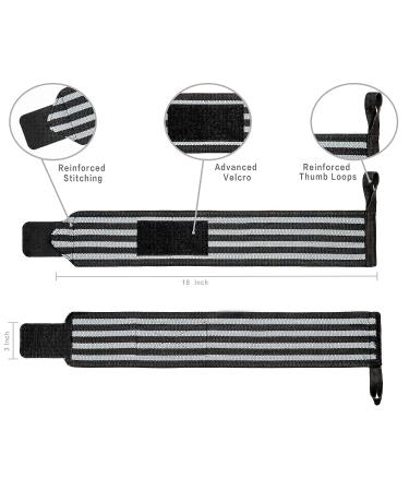 Serichamk Weight Lifting Wrist Wraps - Professional Grade with Thumb Loops for Men - Grey | Wrist Support to Avoid Injury | Set of 20 - Buy Online on GoSupps.com