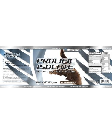 G6 Sports Nutrition Prolific Isolate All Natural Whey Protein Isolate (Gluten Free Lactose Free Stevia Sweetened 25g Protein 100 Calories) 2.5lb Jar Chocolate Chocolate 2.5 Pound (Pack of 1) - Buy Online on GoSupps.com
