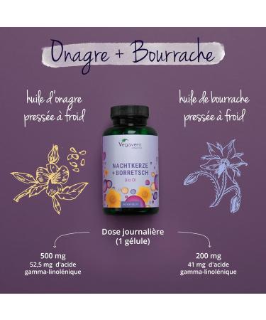 Organic Evening Primrose + Organic Borage - 700 mg | Vegan & Natural | With Omega 6 | For Skin + Hormone Rebalancing | Superior Quality & No Additives | 3 Months | Vegavero  - Buy Online on GoSupps.com