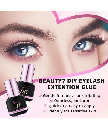 Sensitive Glue for DIY Lash Extension Self Application Hypoallergenic Cluster Lash Adhesive Black 1s Fast Dry and Extra Strong Eyelash Adhesive 10 Days Retention Individual lash Extension Glue 5ml - Buy Online on GoSupps.com