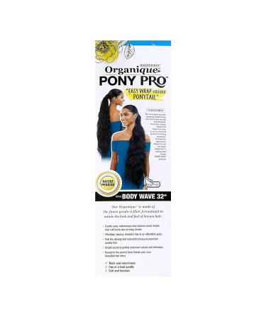 Organique Pony Pro Ponytail - BODY WAVE 32 (1B) 32 Inch - Shake-N-Go Synthetic Ponytail - Buy Online on GoSupps.com