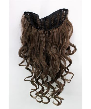 Buy WIG ME UP H9503-8 Clip-in Hairpiece | 50cm Curly Light Brown Hair Extension Wig - 7 Clips Medium Ash Brown - Buy Online on GoSupps.com