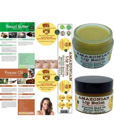 Nativilis AMAZONIAN LIP BALM DOUBLE ACTION FORMULA WITH PRACAXI SEED OIL (Pentaclethra macroloba) + BACURI BUTTER (Platonia insignis) Moisturises Dry Lips and Heals Chapped Lips - Toned Lips - Copaiba - Buy Online on GoSupps.com
