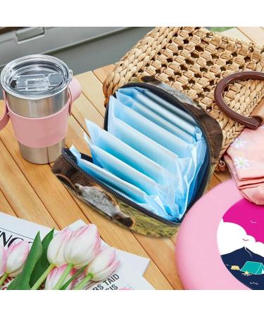 Premium Women s Storage Bag for Menstrual Cups & Makeup - Large Capacity Travel Organizer in Blue Sky Grass & Cow Print - Buy Online on GoSupps.com
