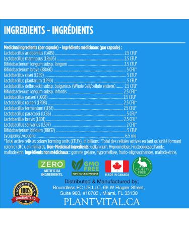 PlantVital Probiotic Supplement for Men - 50 Billion CFUs 15 Strains Probiotics for Men - Supports Prostate Digestive and Gut Health - 1 Month Supply 30 Capsules 30 count (Pack of 1) - Buy Online on GoSupps.com