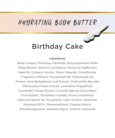 LaLicious Birthday Cake Shimmering Body Butter - Hydrating Moisturizer with Shea Butter & Cucumber Extract | Paraben-Free (2oz) - Shop Now for International Shipping - Buy Online on GoSupps.com