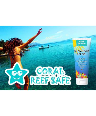 Reef Repair SPF 30+ All Natural Sunscreen 4 fl. Oz - Water Resistant, Biodegradable, Coral Friendly - Buy Online on GoSupps.com