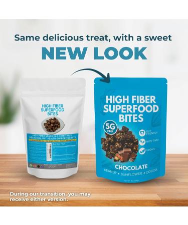 High Fiber Superfood Bites 5g Clean Fiber Snacks for Adults Peanut Cocoa Date Flavor High Fiber Foods No Added Sugar Vegan Fiber Snack Supports Digestion Regularity Gut Health Snack 30 Count - Buy Online on GoSupps.com