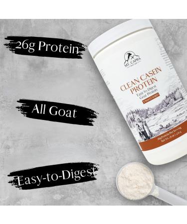 Clean Casein Protein by Mt. Capra | Easy-to-Digest Goat Casein Protein, 26 G Protein, Slow-Digesting Protein | Unsweetened, 1 lb (15 Servings) - Buy Online on GoSupps.com