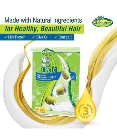 Milk Protein & Olive Oil Hair Mask for Strong, Repairing, Breakage-Preventing, and Growth-Promoting Hair - Sofn Free GroHealthy - Buy Online on GoSupps.com