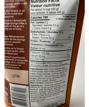 Waterbridge Sponge Toffee Bites Deliciously Smooth Milk Chocolate & Chewy Sponge Toffee Bites 180g - Buy Online on GoSupps.com