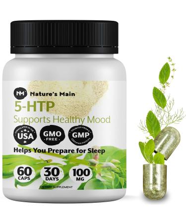 5 HTP 100 mg Serotonin Supplements | Relaxation Supplement | 60 5Htp Supplement Happy Pills