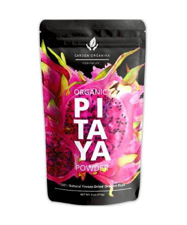 Organic Pitaya Powder - Freeze Dried Dragon Fruit - Pink Food Coloring - No Sugar Added, Gluten-Free, Raw, Vegan, Kosher - 4 Oz/113g
