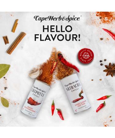 Cape Herb & Spice Chipotle Chilli Smokey Southwestern Seasoning - Hot 80g Tin (Pack of 1) - Buy Online on GoSupps.com