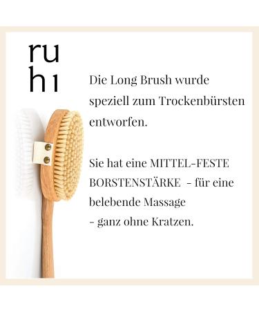 Ruhi Body Brush | 100% Natural Bristles | FSC-Certified Beech Wood | Plastic-Free Dry Brush for Back Massages & Cellulite | Made in Germany - Buy Online on GoSupps.com