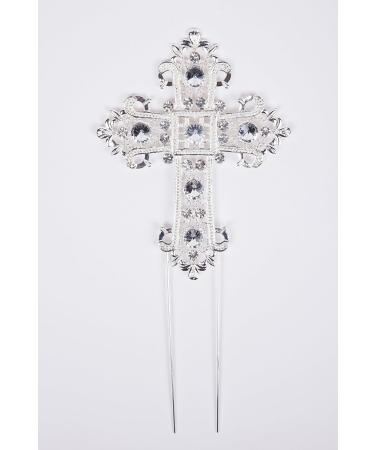 LOVENJOY Large Cross Cake Topper Silver Crystal Rhinestone Baptism Cake Topper for First Holy Communion Cake Decoration Gift Boxed - Buy Online on GoSupps.com