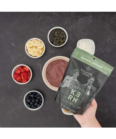 Schlacher & Shne Styrian Pumpkin Seeds - 100% Pure, Premium Quality Pepitas from Austria - Healthy Raw Superfood for Snacking - Unsalted, High in Proteins - 1lb Natural Organic - Buy Online on GoSupps.com