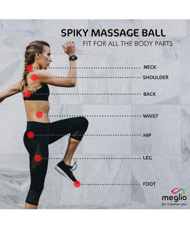Buy Meglio Fascia Ball Massage Set - Trigger Point Therapy for Back Legs & Feet | Free Exercise Instructions - Buy Online on GoSupps.com